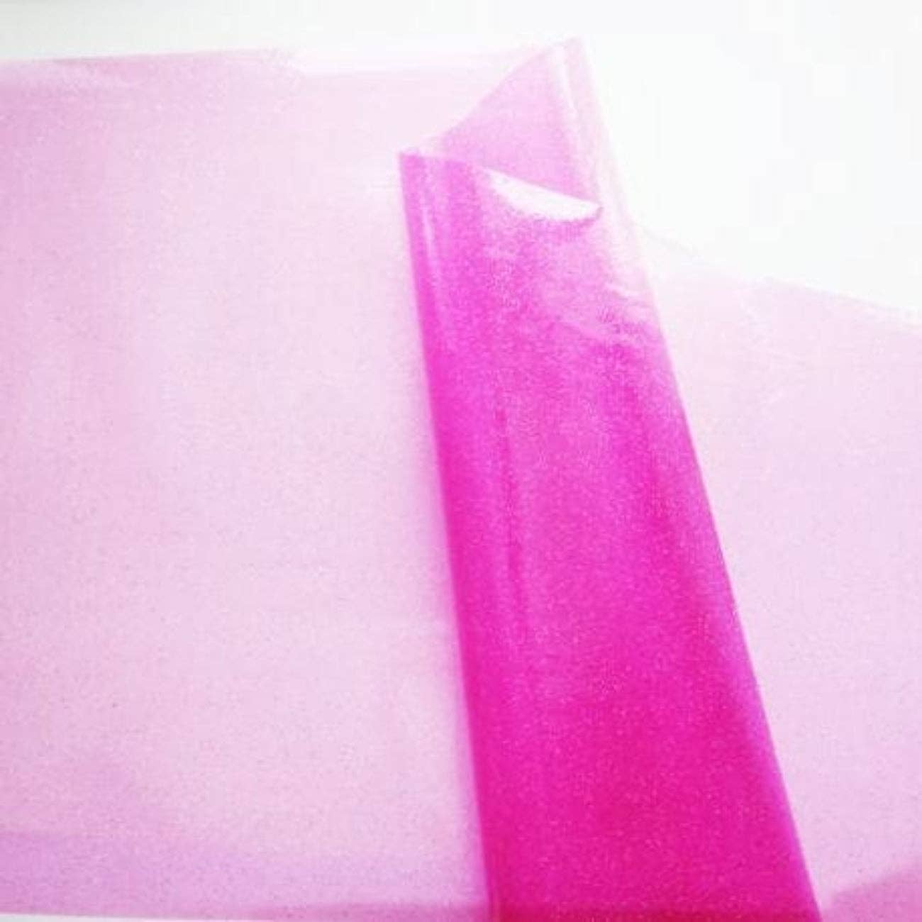 Sew Hungry Hippie - Hot Pink Clear Glitter Vinyl