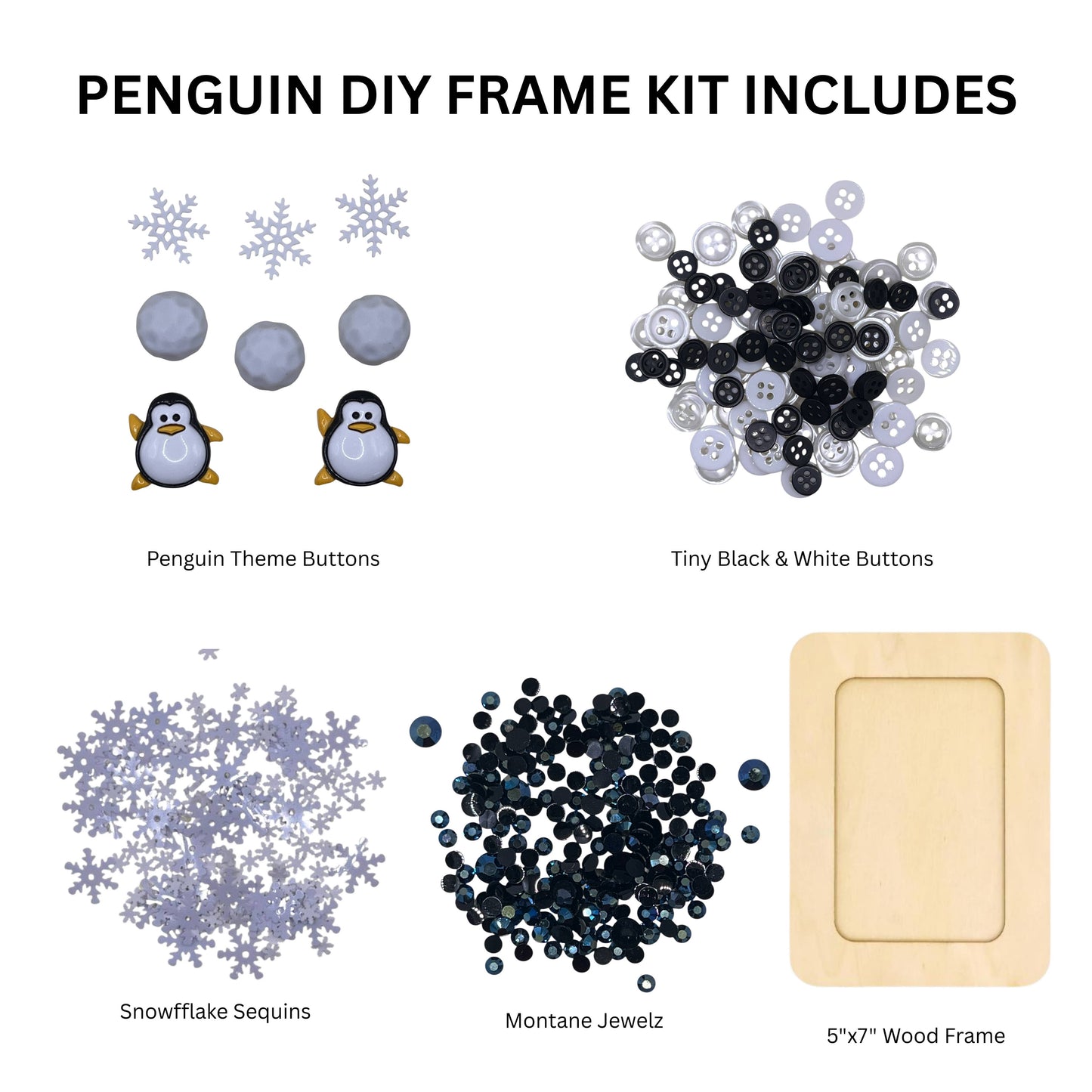 Buttons Galore and More Penguin Frame DIY Craft Kit