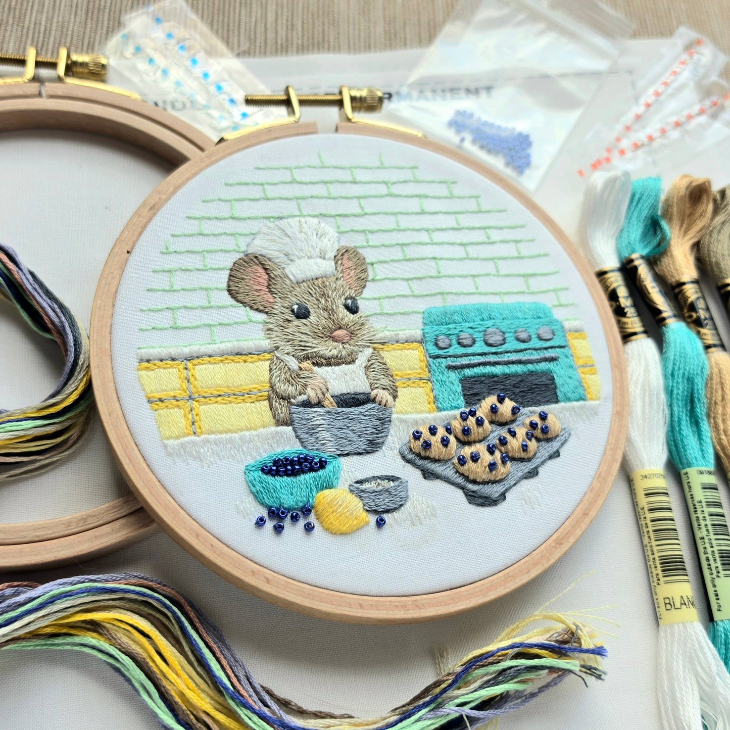 Jessica Long Embroidery The Muffin Mouse Embroidery Kit