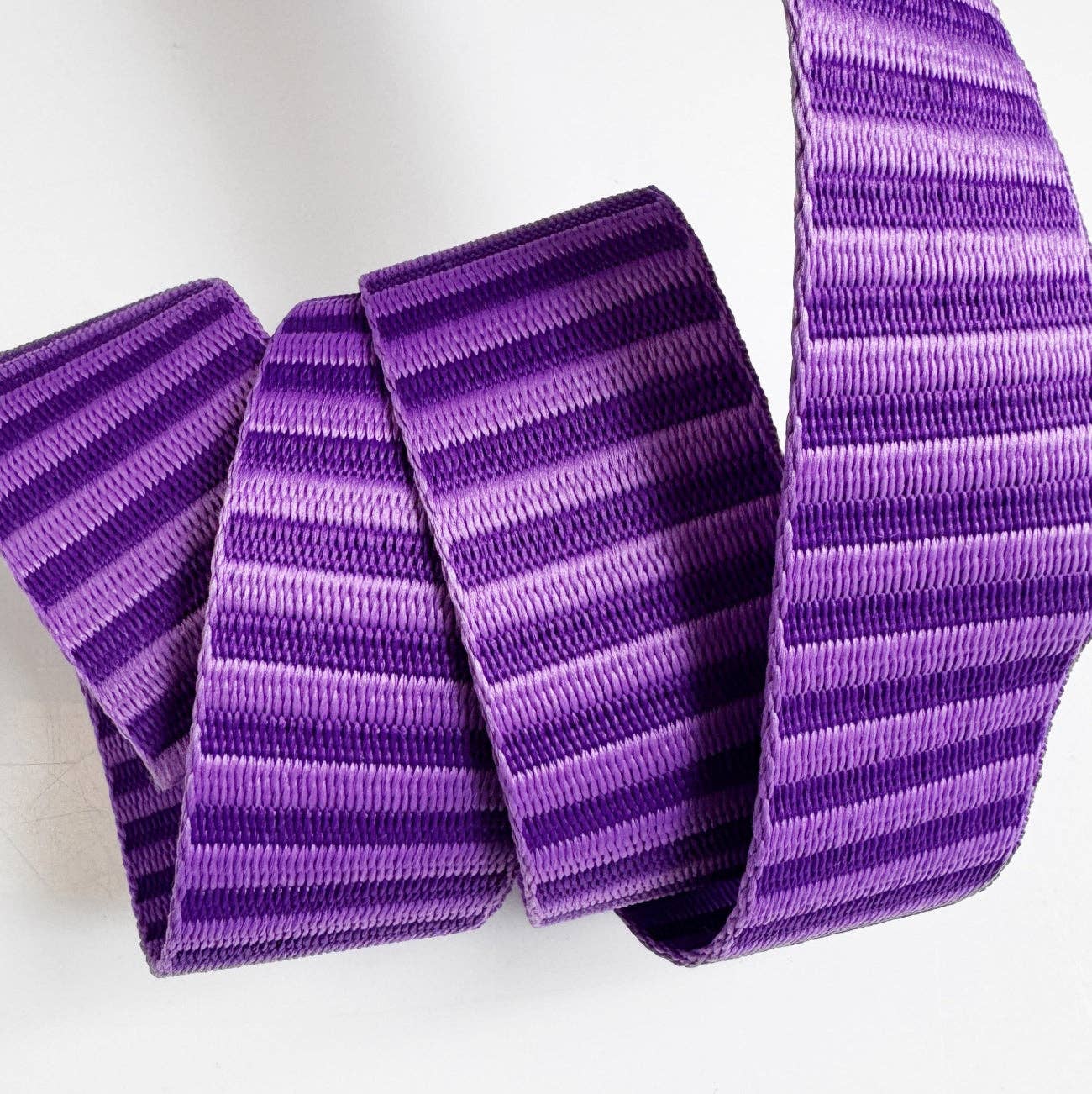 Sew Hungry Hippie Purple and Purple Jacquard Woven Stripes Webbing – 1.5" Wide - By the Yard