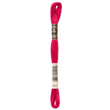 DMC Six Strand Embroidery Floss - 319 - 320 - 321 - 322 - 326 - 327 - 333