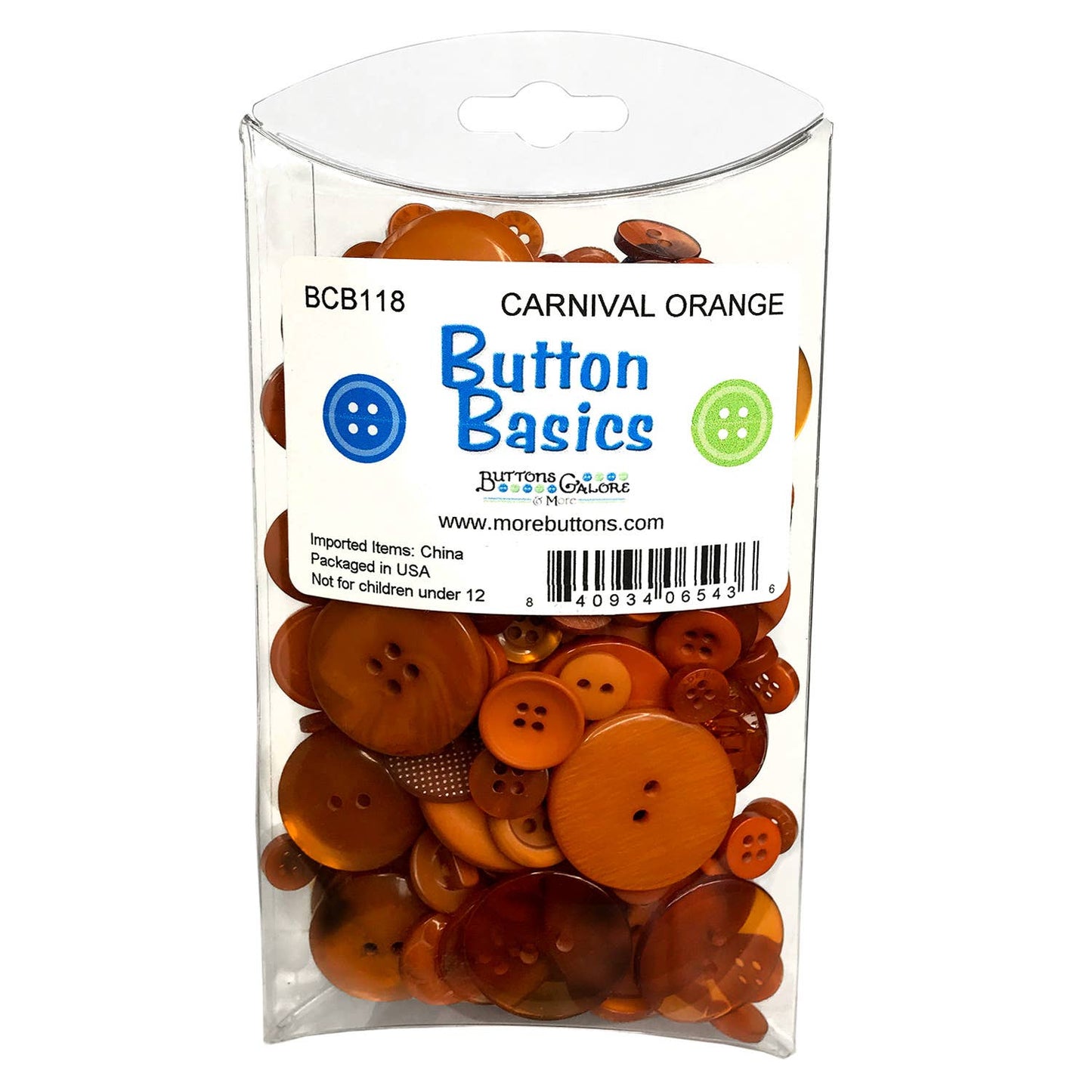 Button Basics Colorful Craft & Sewing Buttons