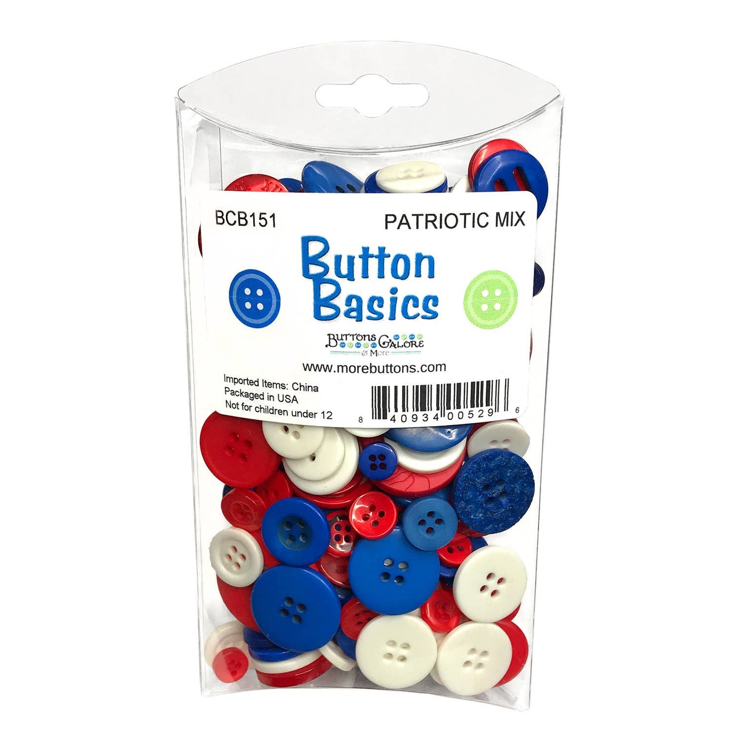 Button Basics Colorful Craft & Sewing Buttons