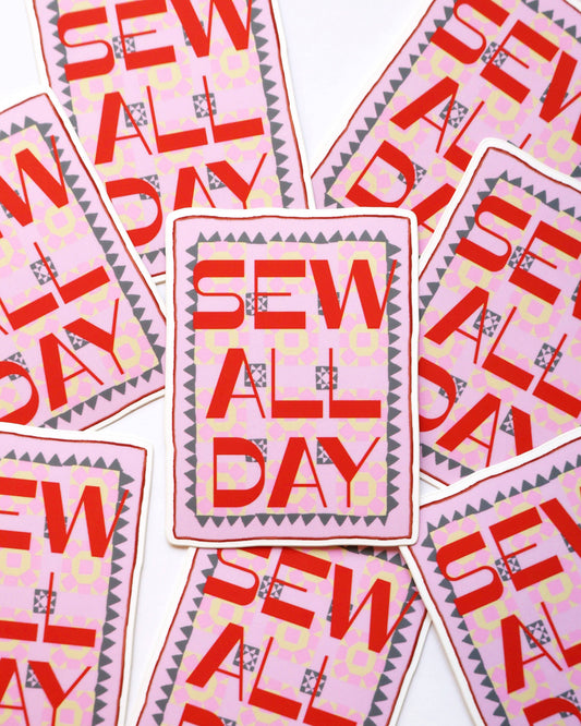 Feral Notions Sew All Day Sticker