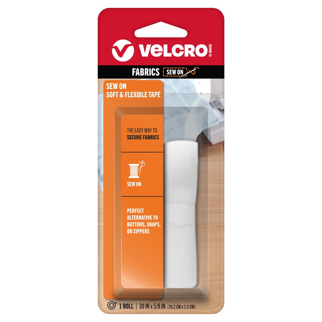 Velcro Sew On Soft and Flexible 5/8" x 30" Roll