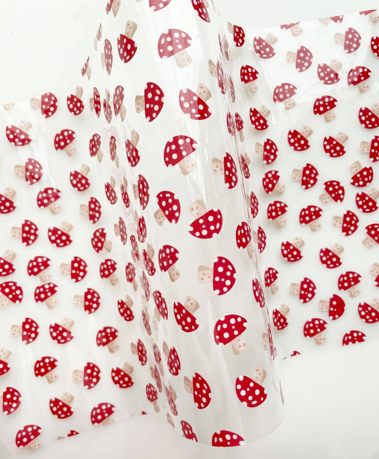 Sew Hungry Hippie Mushrooms Clear Vinyl 18X56"