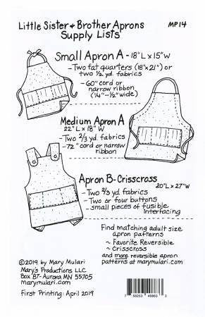 Little Sister and Brother Apron By Mulari, Mary