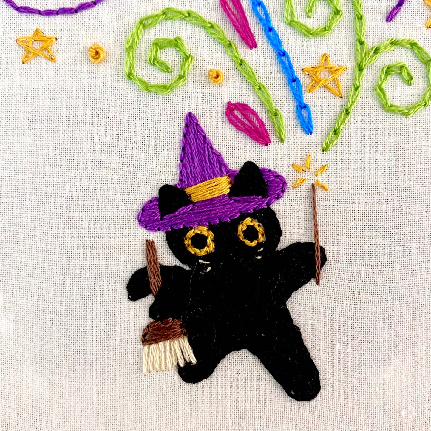 Stitches By Tiff The Meowgician Magic Cat Embroidery Kit