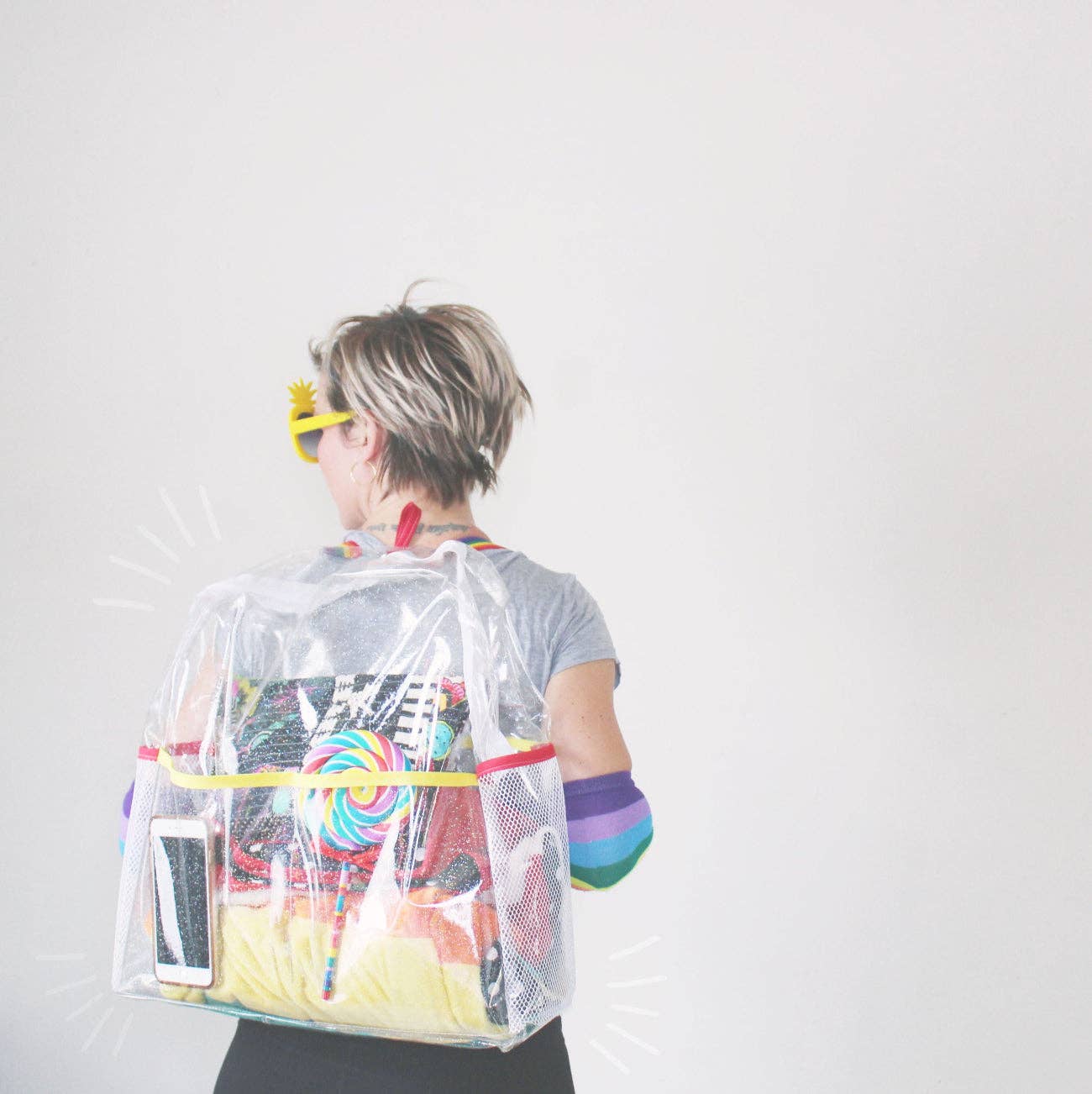 Sew Hungry Hippie - Clear Glitter Vinyl - TPU See-Through Vinyl for Bag Making