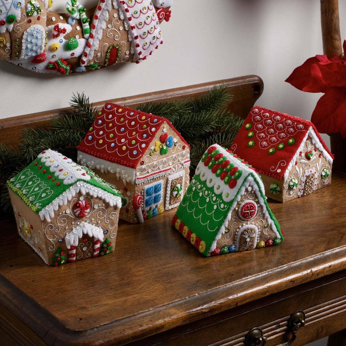 Bucilla ® Seasonal Felt Home Decor - Gingerbread 3D Houses