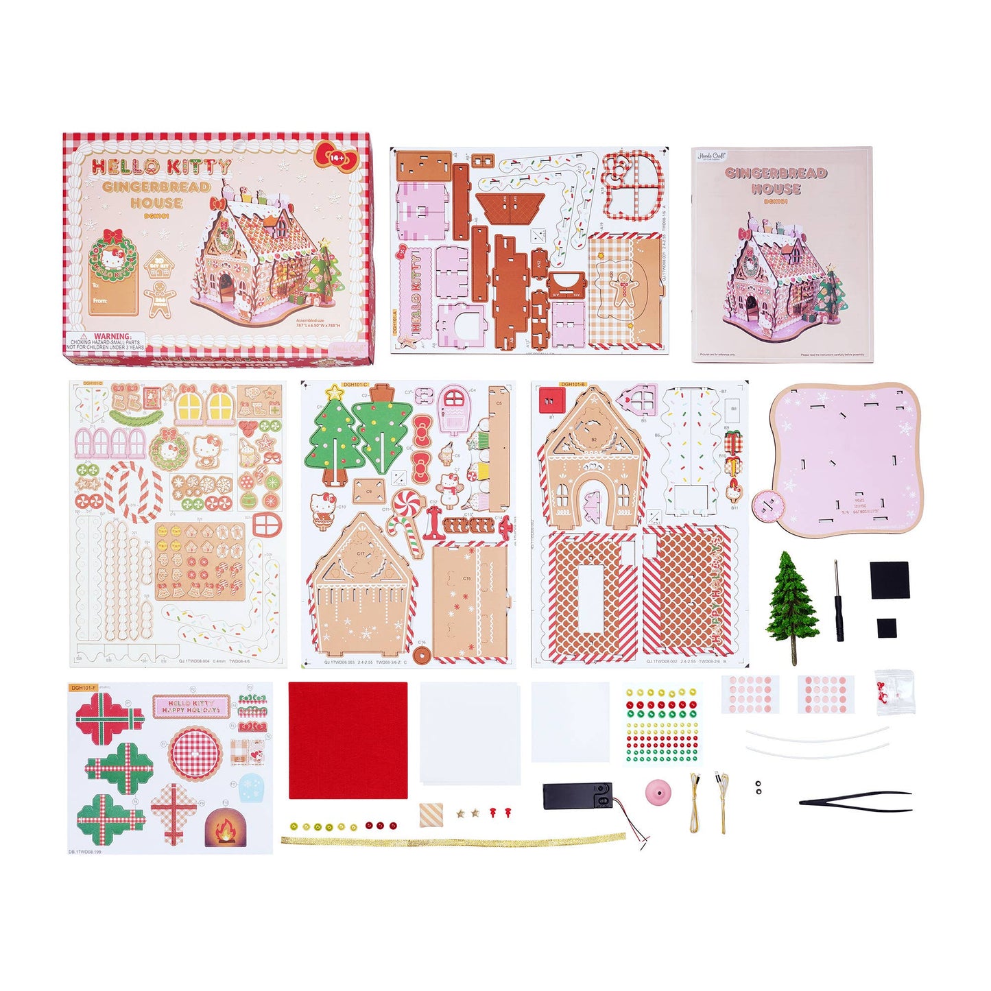 Hands Craft Hello Kitty® Gingerbread House - DIY Miniature House Kit