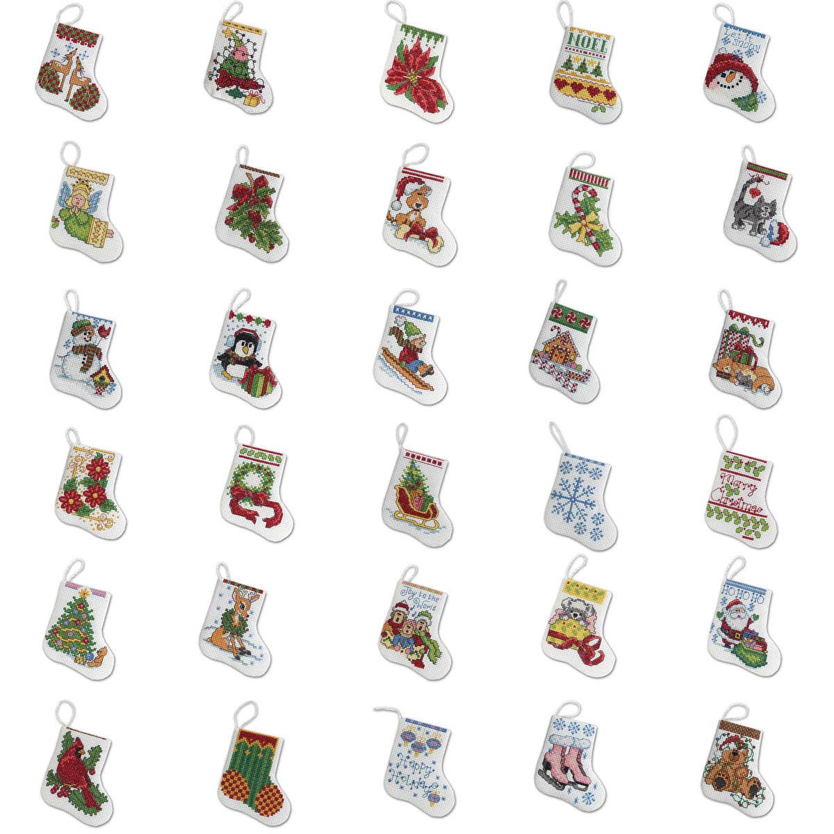Bucilla ® Seasonal Counted Cross Stitch More Tiny Stockings