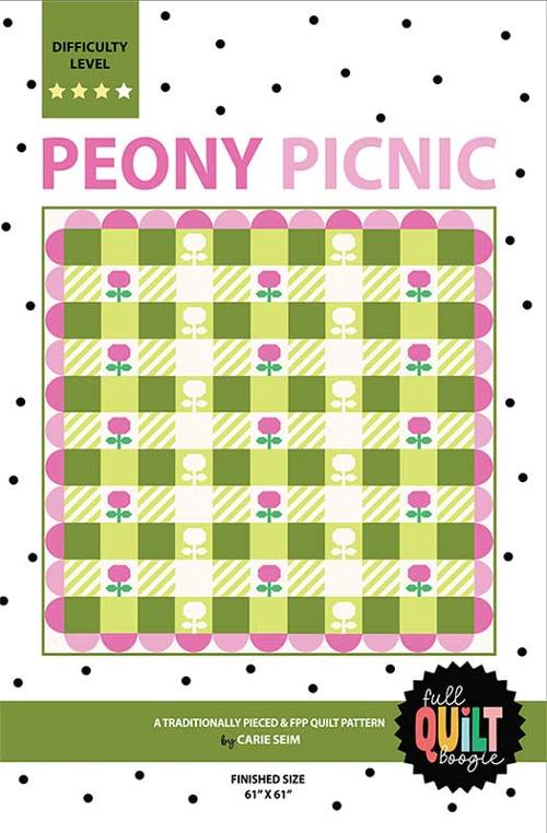 Peony Picnic Quilt Pattern By Full Quilt Boogie