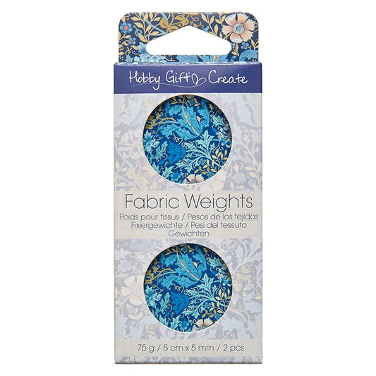 Hobby Gift Blue Floral Fabric Weight - 2ct
