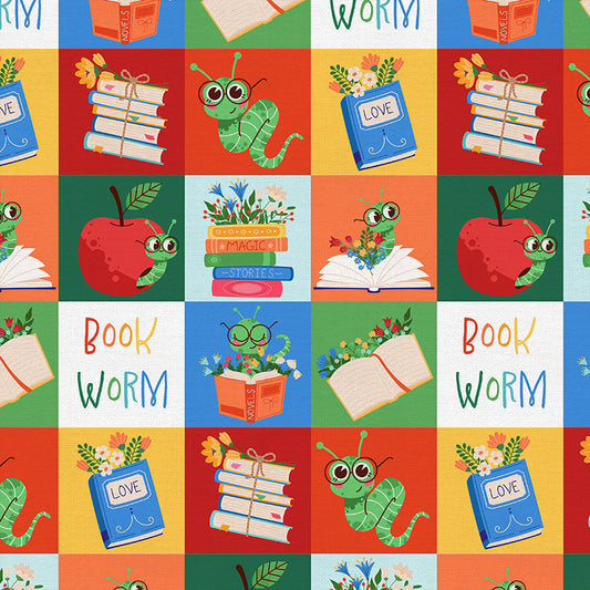 PBS Fabrics - Book Worm - Blocks - 12026516
