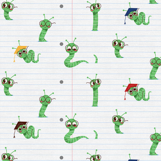 PBS Fabrics - Book Worm - Notebook Worms - 12026521