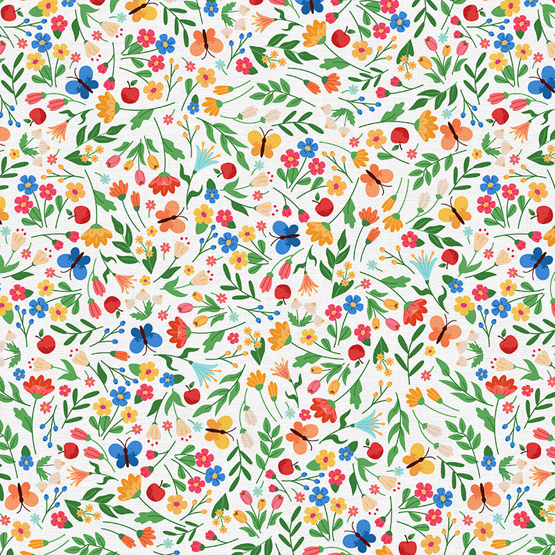 PBS Fabrics - Book Worm - Floral Toss - 12026522