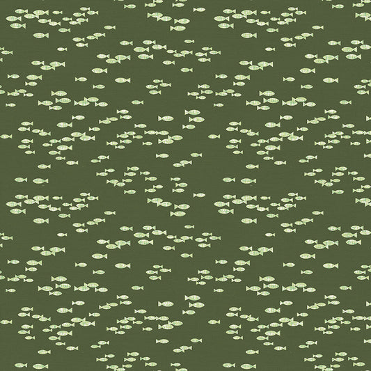 PBS Fabrics - Fish Hope - Little Fish - School of Fish Green - 12070143