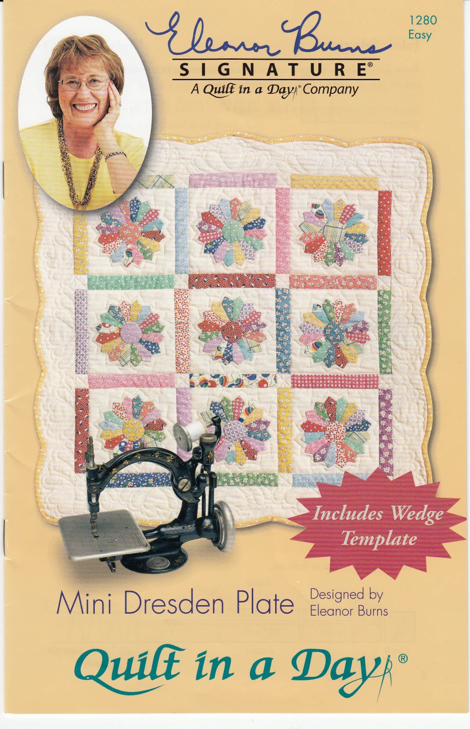 Mini Dresden Plate Quilt Pattern with Template By Quilt in a Day