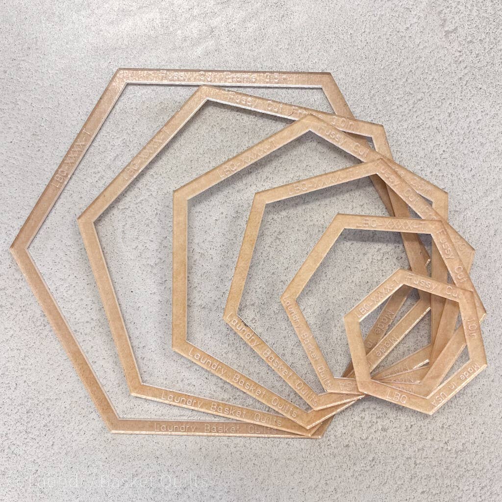Laundry Basket Quilts Fussy Cut - Hexagon Quilt Templates