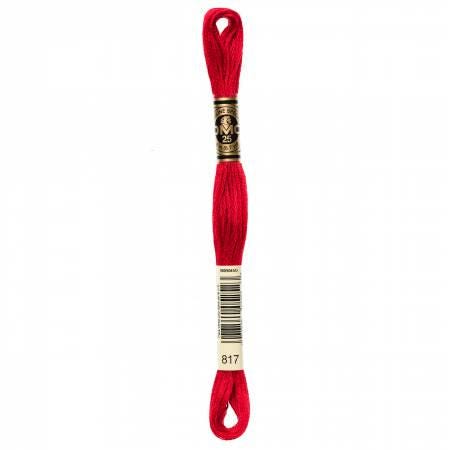 DMC Six Strand Embroidery Floss - 814 - 815 - 816 - 817 - 818 - 819