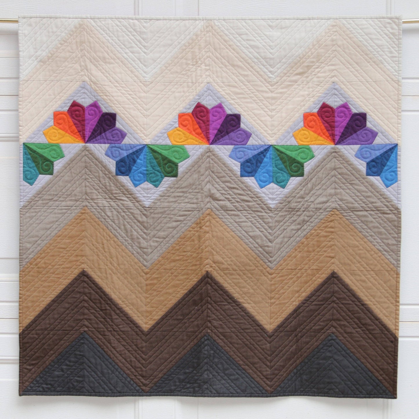 Mountain Rainbows Quilt Pattern By Flying Parrot