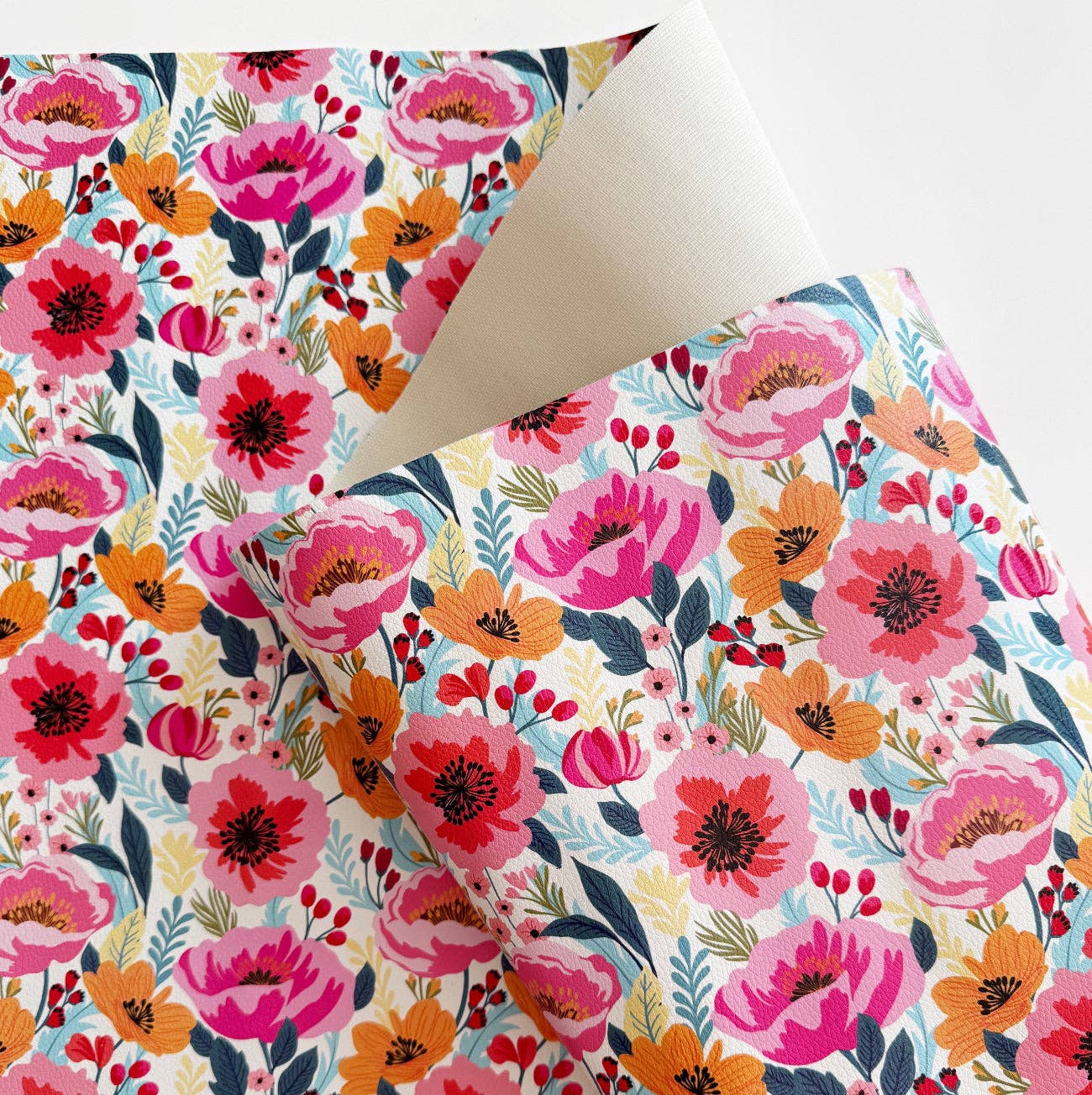 Sew Hungry Hippie - Poppy Punch Vinyl - 18" x 54" Precut Roll