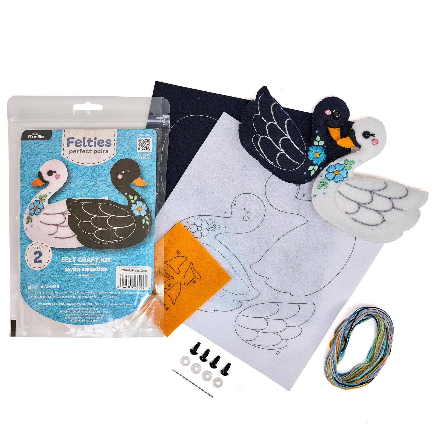 Bucilla ® Felties Kit - Swan Sweeties