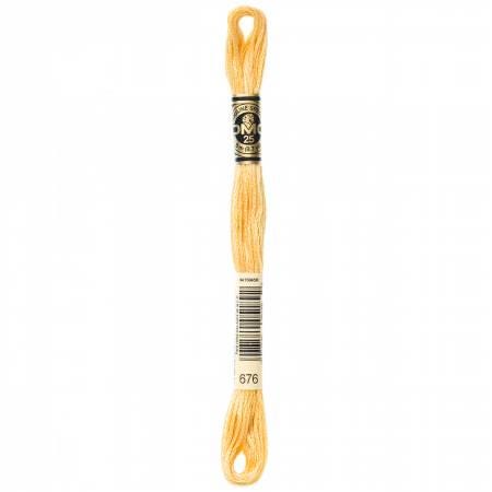 DMC Six Strand Embroidery Floss - 666 - 676 - 677 - 680