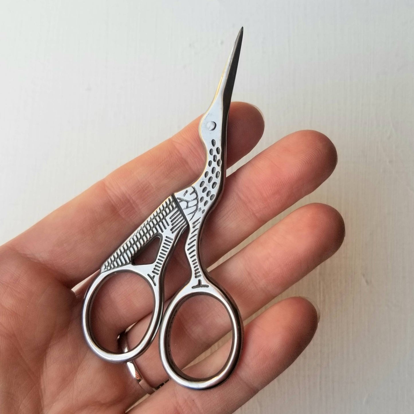 Jessica Long Classic Stork Hand Embroidery Scissors