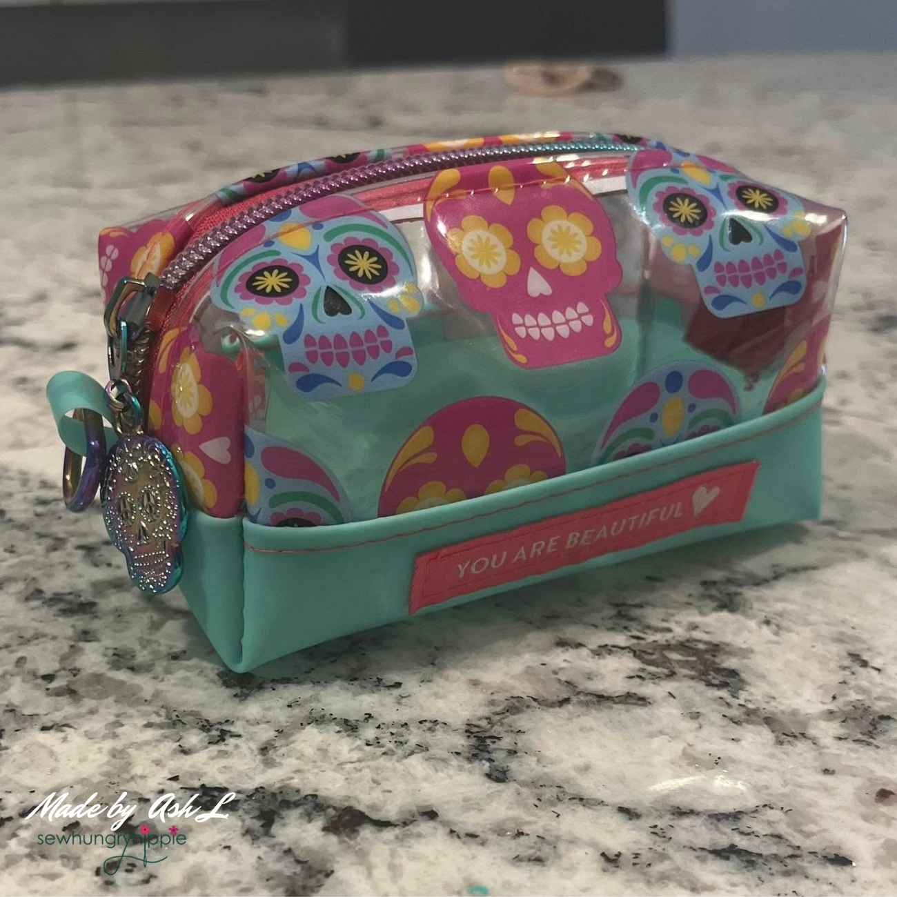Sew Hungry Hippie Sugar Skulls Clear TPU Vinyl - Pre-Cut 18” x 56” Roll