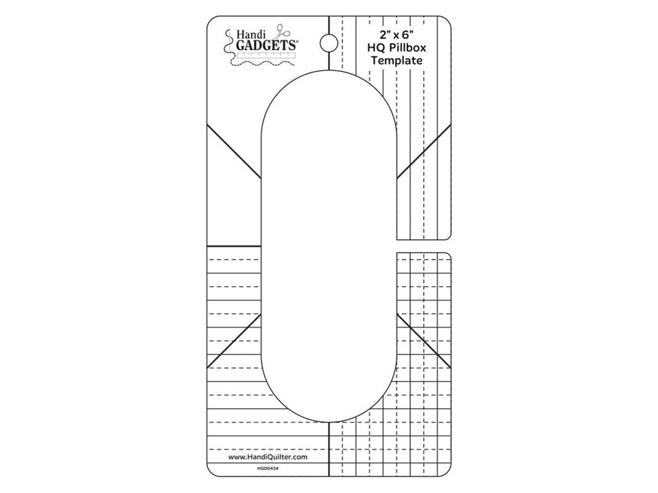 Handi Quilter - HQ - 2" x 6" Pillbox Template - Accurate Tools For Longarm Quilting