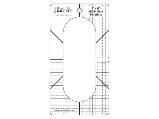 Handi Quilter - HQ - 2" x 6" Pillbox Template - Accurate Tools For Longarm Quilting