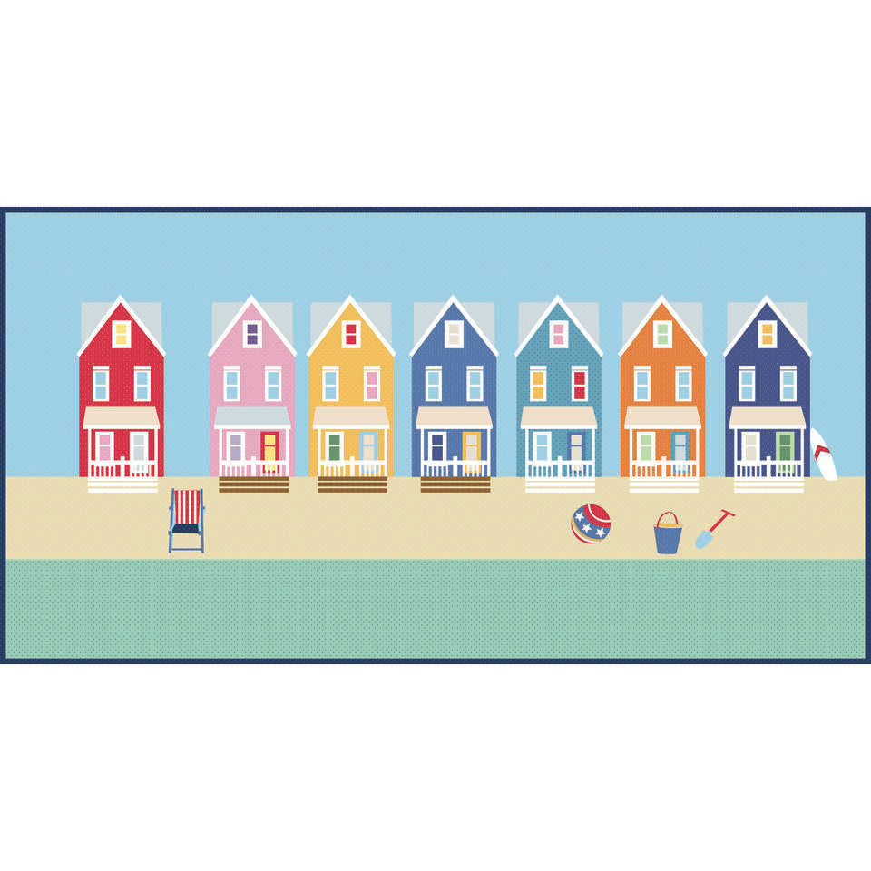 Beach Houses Pindots Quilt Pattern By American Jane