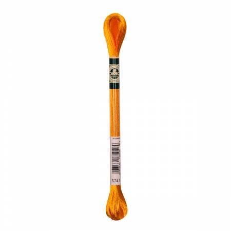 DMC Satin Floss - S741 - S471 - S601 - S3820 - S995 - S415 - S5200