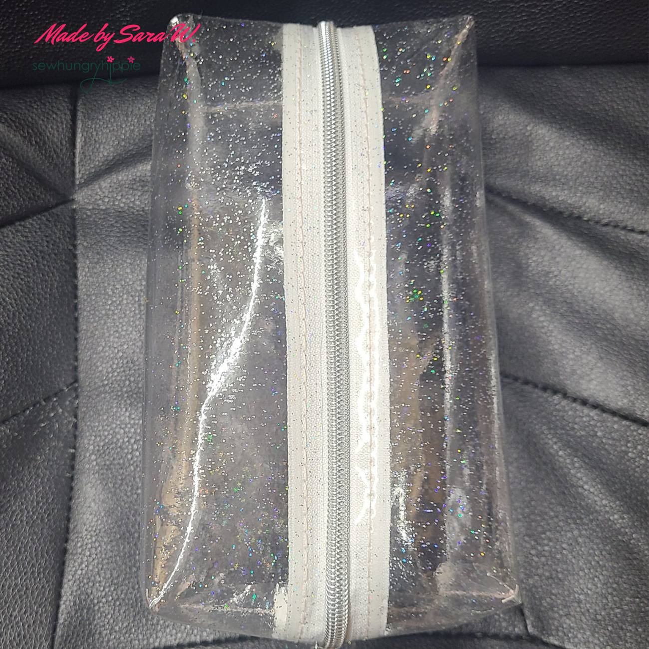 Sew Hungry Hippie - Clear Glitter Vinyl - TPU See-Through Vinyl for Bag Making