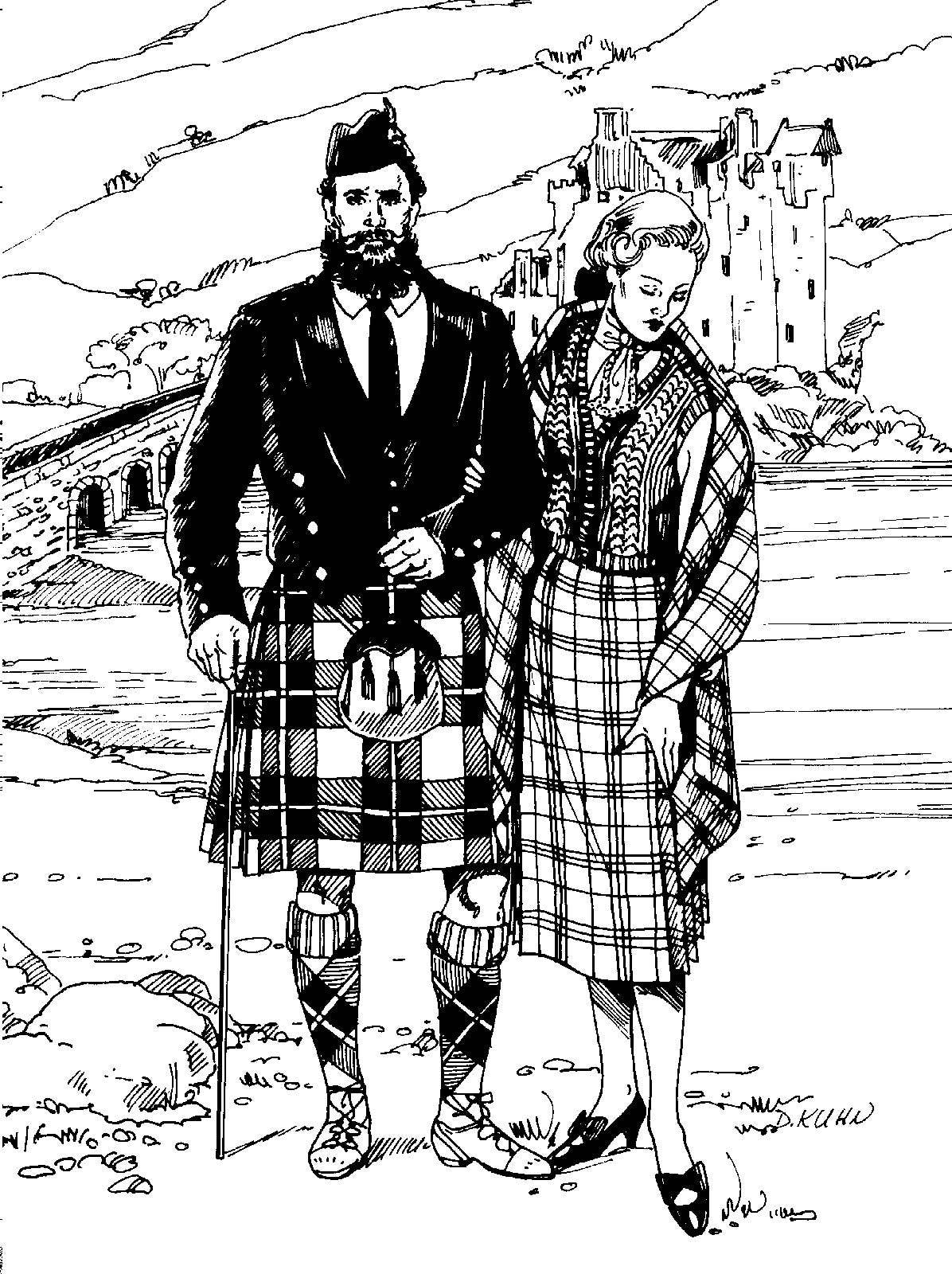 Scottish Kilts Sewing Pattern By Folkwear
