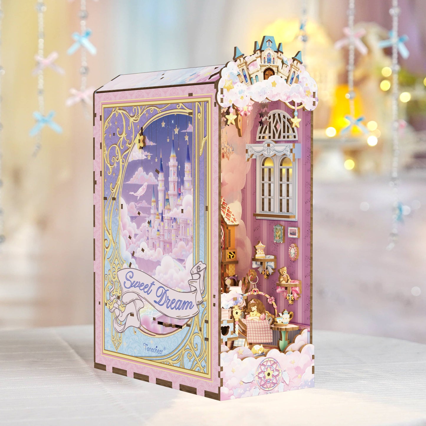 Hands Craft DIY Book Nook Kit: Sweet Dream with Dust Cover