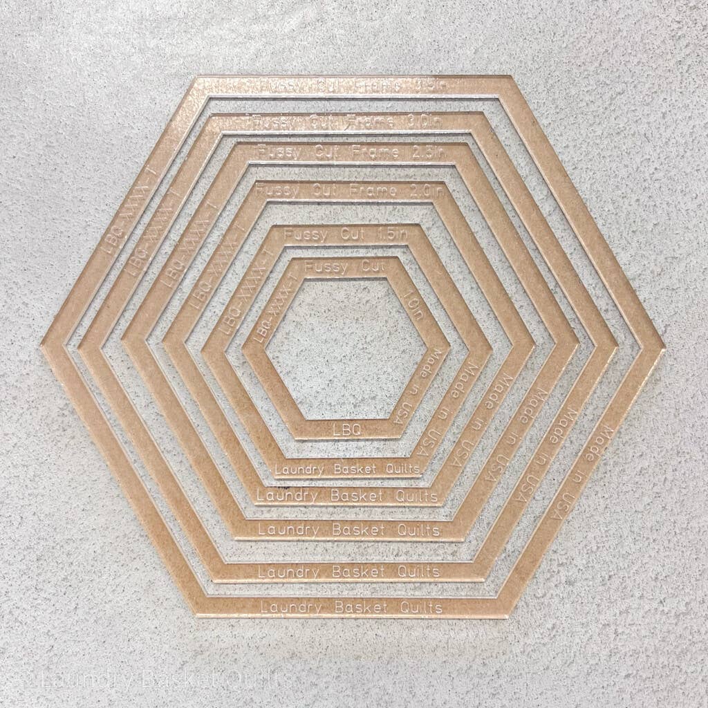 Laundry Basket Quilts Fussy Cut - Hexagon Quilt Templates