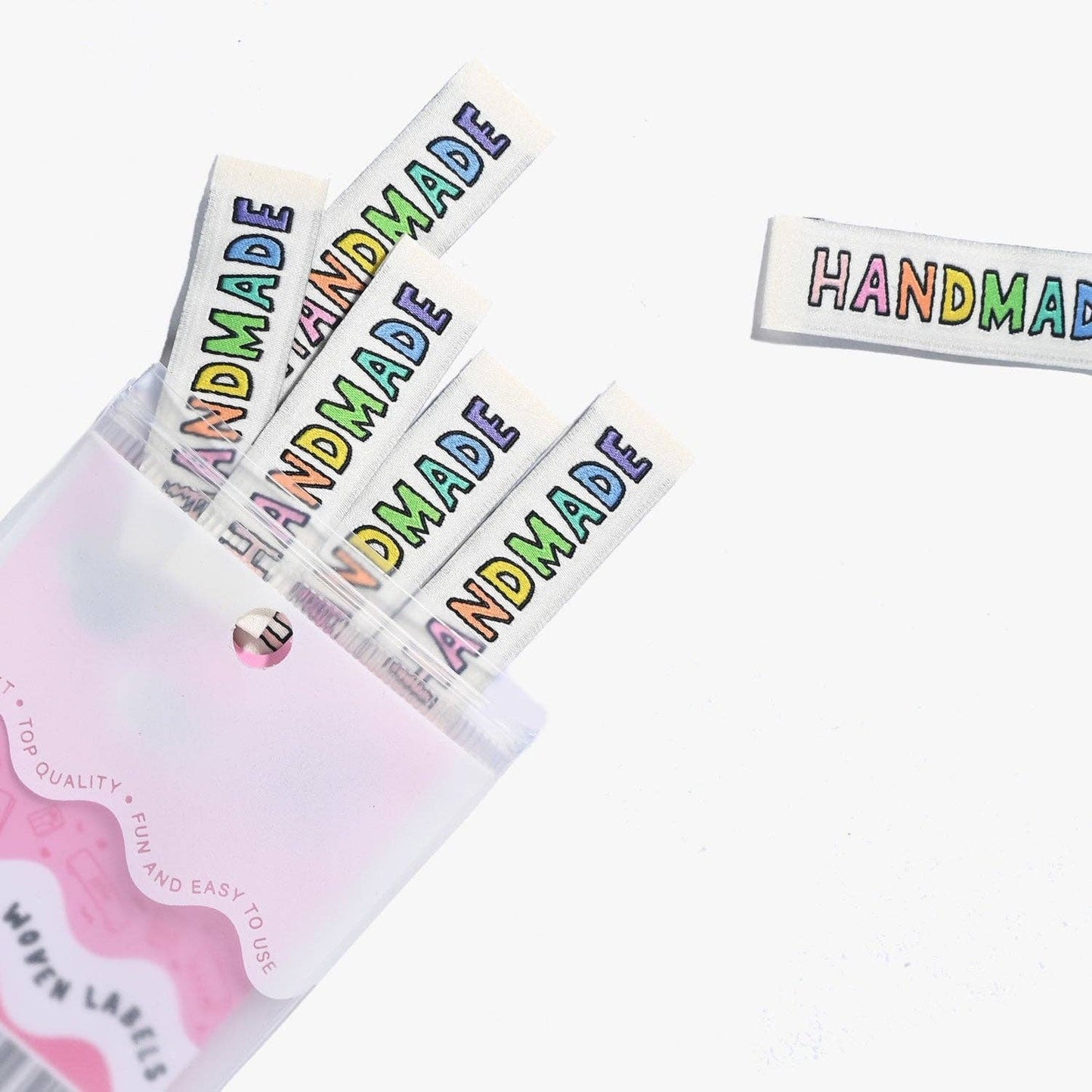 Kylie and the Machine Handmade Rainbow Woven Labels - 1 Pack