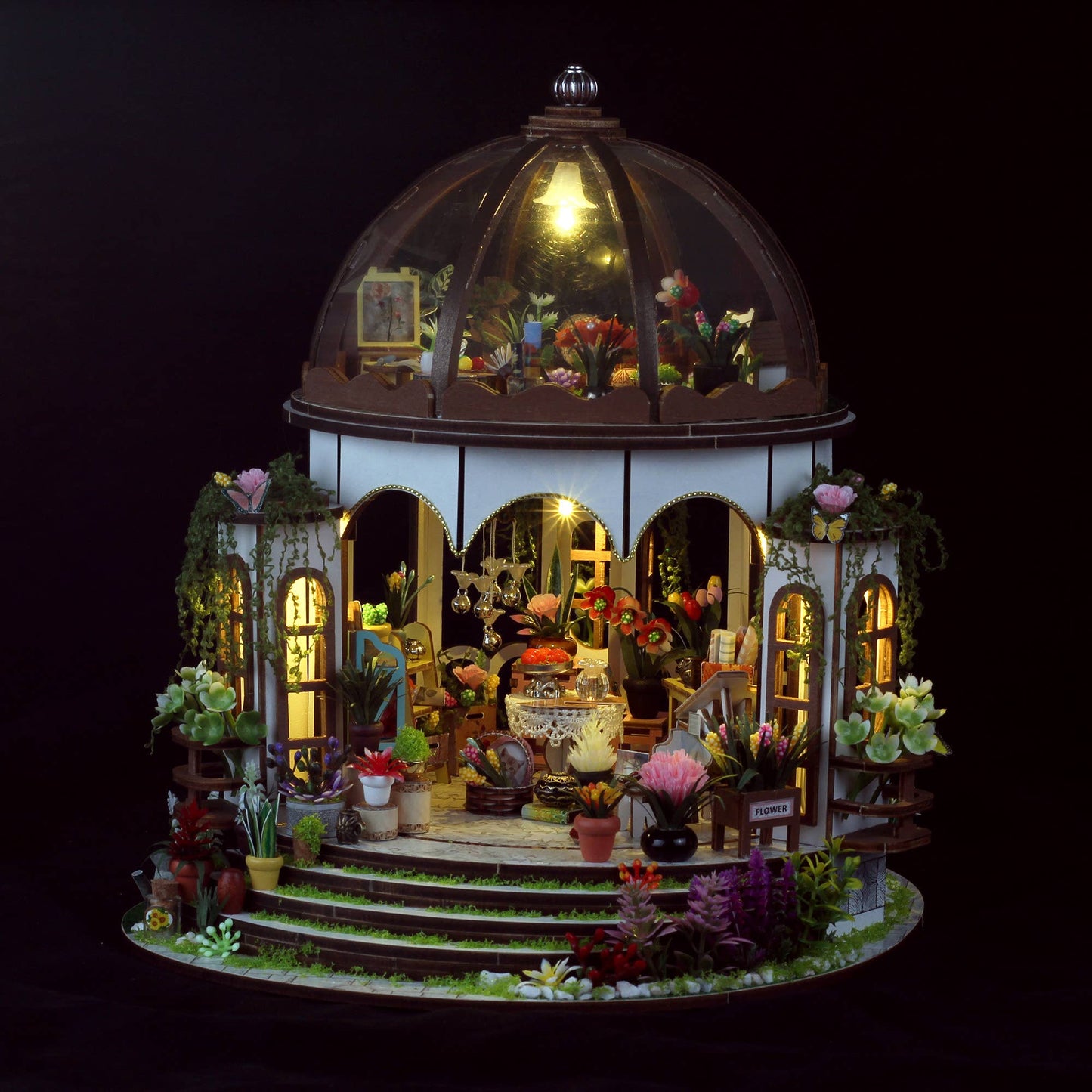 Hands Craft DIY Miniature House Kit: Greenhouse Oasis