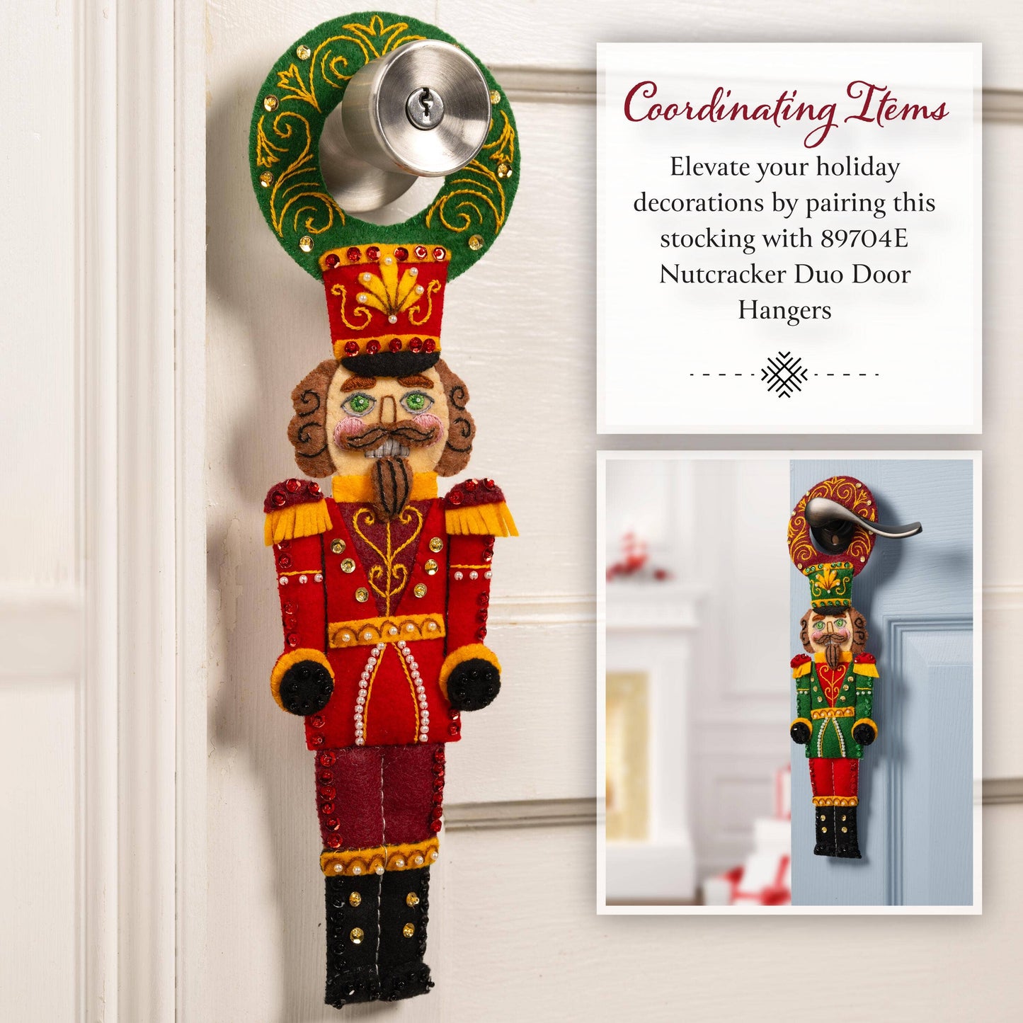 Bucilla ® Felt Home Decor Kit - Christmas Nutcracker Duo Door Hangers