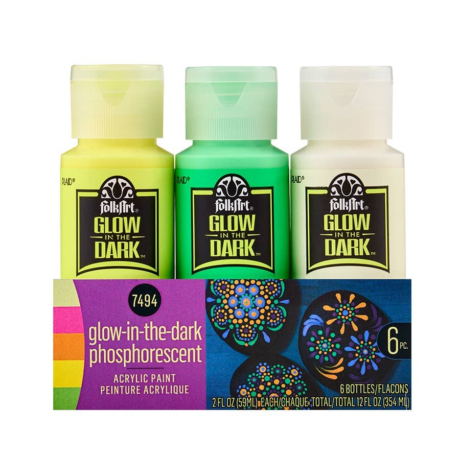 Plaid FolkArt Glow-in-the-Dark Paint Set - 4-Piece