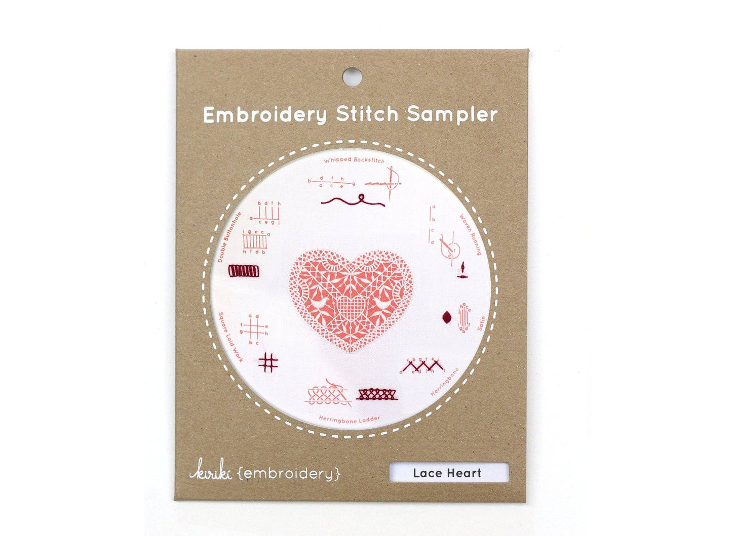Kiriki Press Lace Heart Embroidery Stitch Sampler