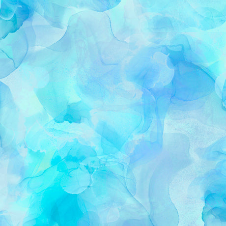 QT Fabrics - Aura - Blue Watercolor Paint Blender - 2600 30198 BZ