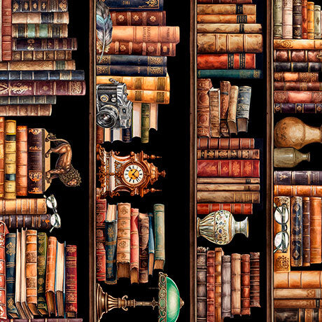 QT Fabrics - Book Club - Book Shelf Border Stripe - 2600 32254 X
