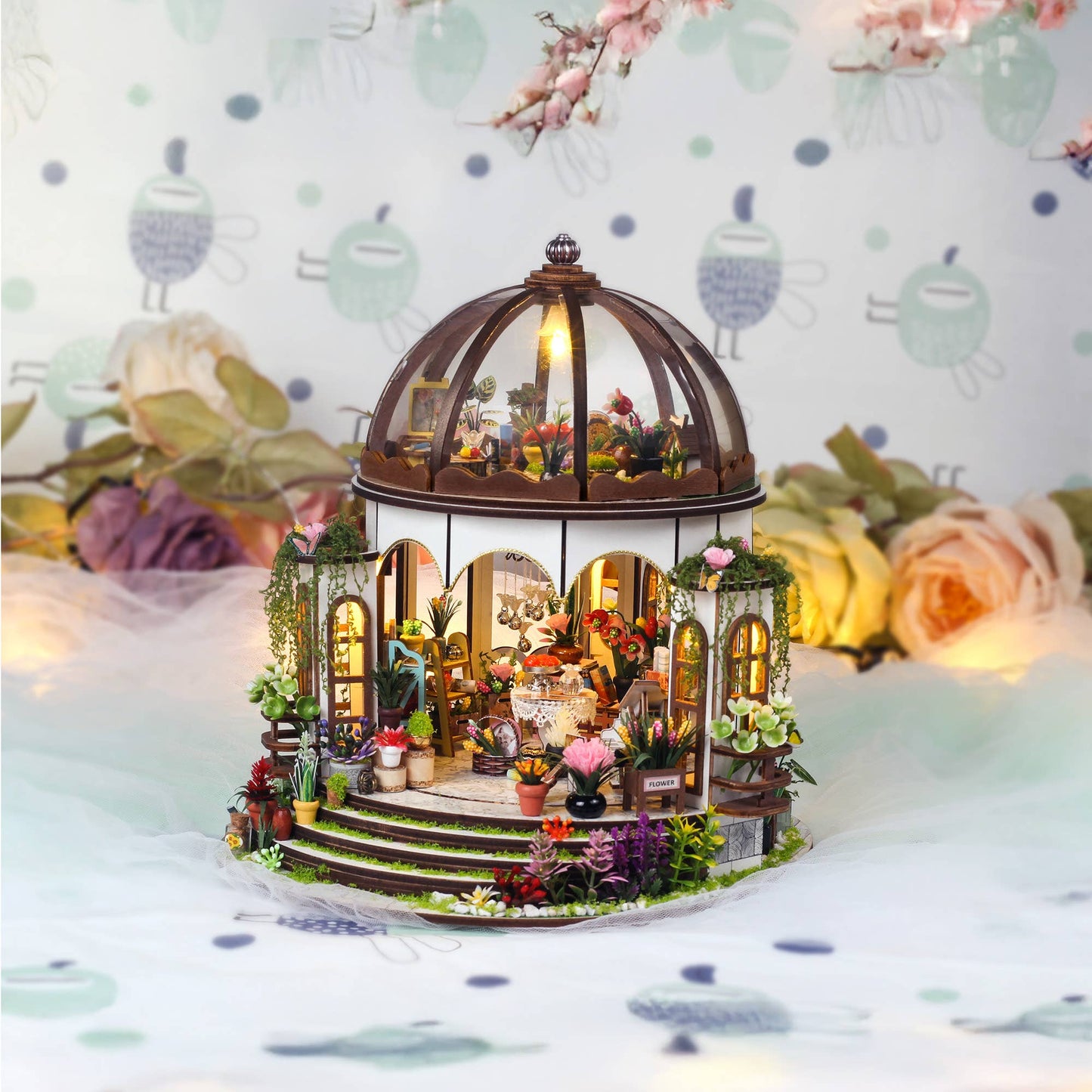 Hands Craft DIY Miniature House Kit: Greenhouse Oasis