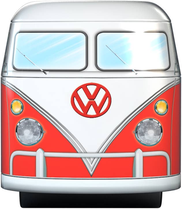 Eurographics Puzzles USA - Red VW - Road Trips Shaped Puzzle Tin