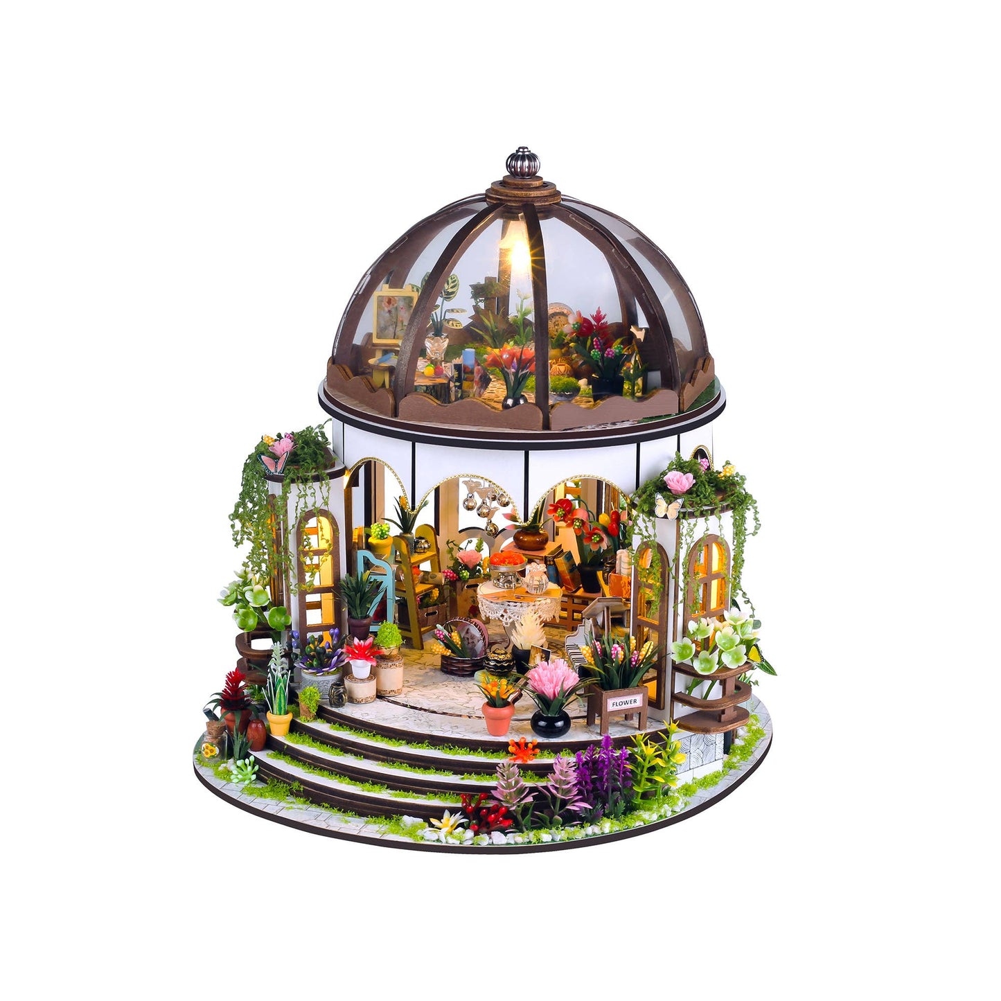 Hands Craft DIY Miniature House Kit: Greenhouse Oasis