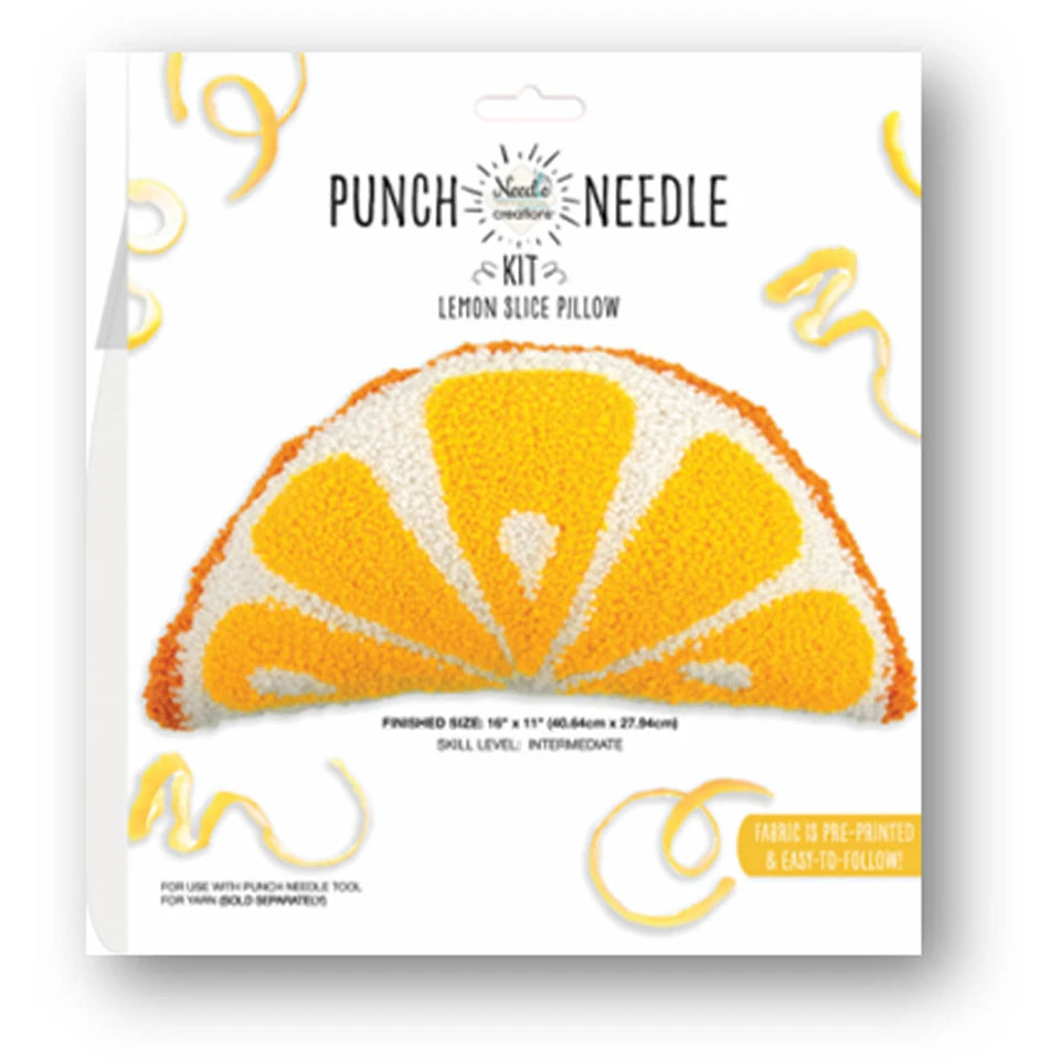 Punch Needle Lemon Slice Pillow Kit
